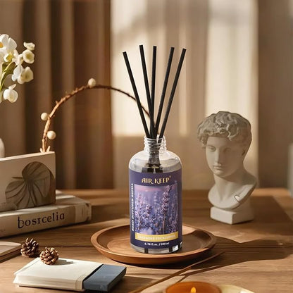 Airkeep Reed Diffuser Oil Refill with Diffuser Sticks, 6.76 Fl Oz(200ml) Lavender Eucalyptus Cotton Scented Oils, Aroma Therapy, Home Fragrance & Air Freshener, Office Décor, Decoration