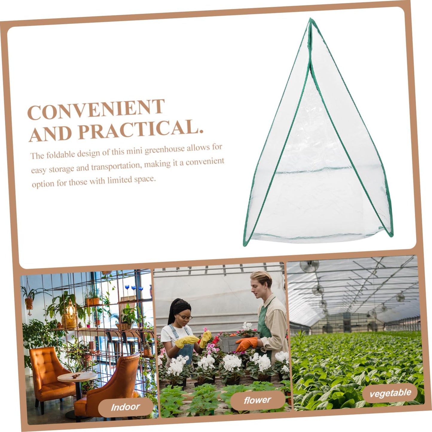 BAZEITFLOW Mini Garden Greenhouse Portable Foldable Plant Care Tent for and Small Plants Design for Spaces Weather-Resistant Growth Chamber for Use