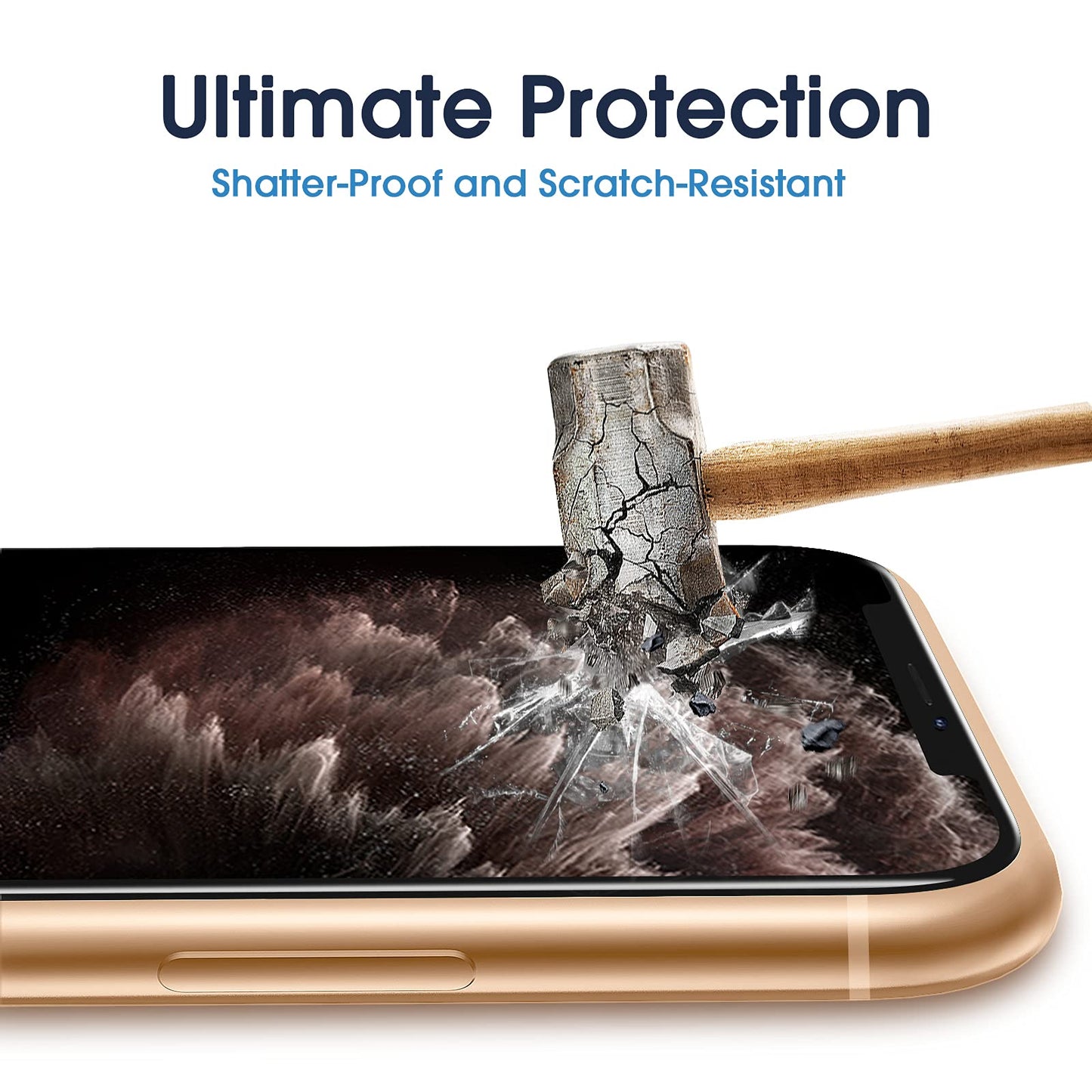 amFilm Easiest Installation OneTouch for iPhone 14 Pro [6.1 Inch] Screen Protector Tempered Glass, Auto-Alignment Tech, Bubble Free and Full Coverage Case Friendly, Anti-Scratch 2 Pack