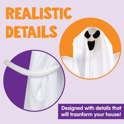 JOYIN 3 PCS Halloween Party Decorations 27.5" Hanging Ghosts, Cute Flying Ghosts for Front Yard Patio Lawn Garden Party Décor and Holiday Decorations