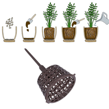 20PCS Plastic Fertilizer Mesh Baskets, Net Cups for Plants with Lids – Planting Containers for Bonsai, Hydroponics, and Fertilization Use