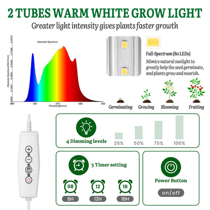 SOLIGT 1020 Size Seed Starter Kit with Grow Light and Heat Mat – 7" Humidity Dome, 6x12 Cell Seed Starter Tray, Bright-Adjustable with 8/12/18H Timer & Stand for Seed Starting & Seedling Propagation