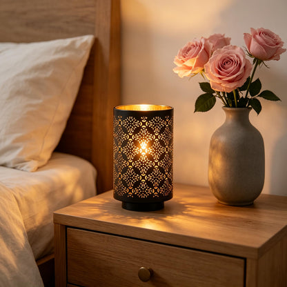 Hosley Diamond Cut Candle Holder 8 Inch Height Ideal Gift for Wedding Spa Lantern Reiki Decor LED Candles P9