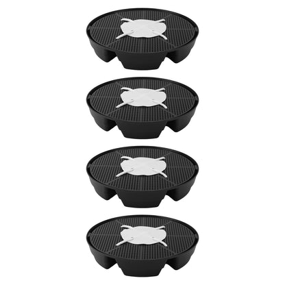 4pcs Auto Plant Watering Devices, Plastic Self-Watering Base with Cotton Fabric & Rope Automatic Autopots Water Planter Saucer Stand Trays for Greenhouse Indoors Grow Tents Grow Bags Accessories