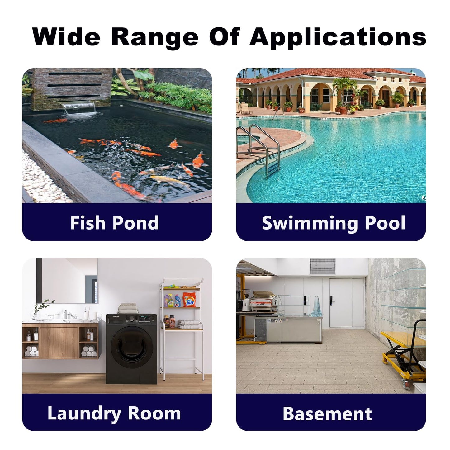 Stropum Sump Pump Alarm,110v High Water Level Detector Alarm,Water Leak Detection with 110dB and LED Indicator,10ft Cord Small Water Level Sensor for Pool,Pond,Tank AL-1
