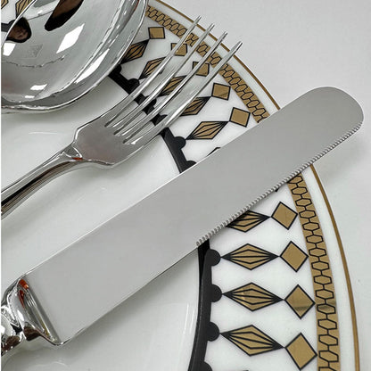 36-pcs Silverware Set with Shell-shaped spoons Cutlery Flatware for 6 Utensils 18/10 Stainless Steel Flatware Sets Utensil Premium Spoons Knife Fork for Kitchen Restaurant Banquet Wedding Christmas