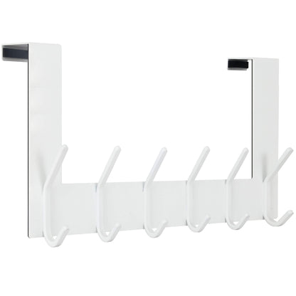 WEBI Over the Door Hooks,Over Door Towel Rack,Door Hanger,Door Coat Hanger,Over the Door Coat Rack,Door Hooks for Hanging Clothes,Back of Door,White