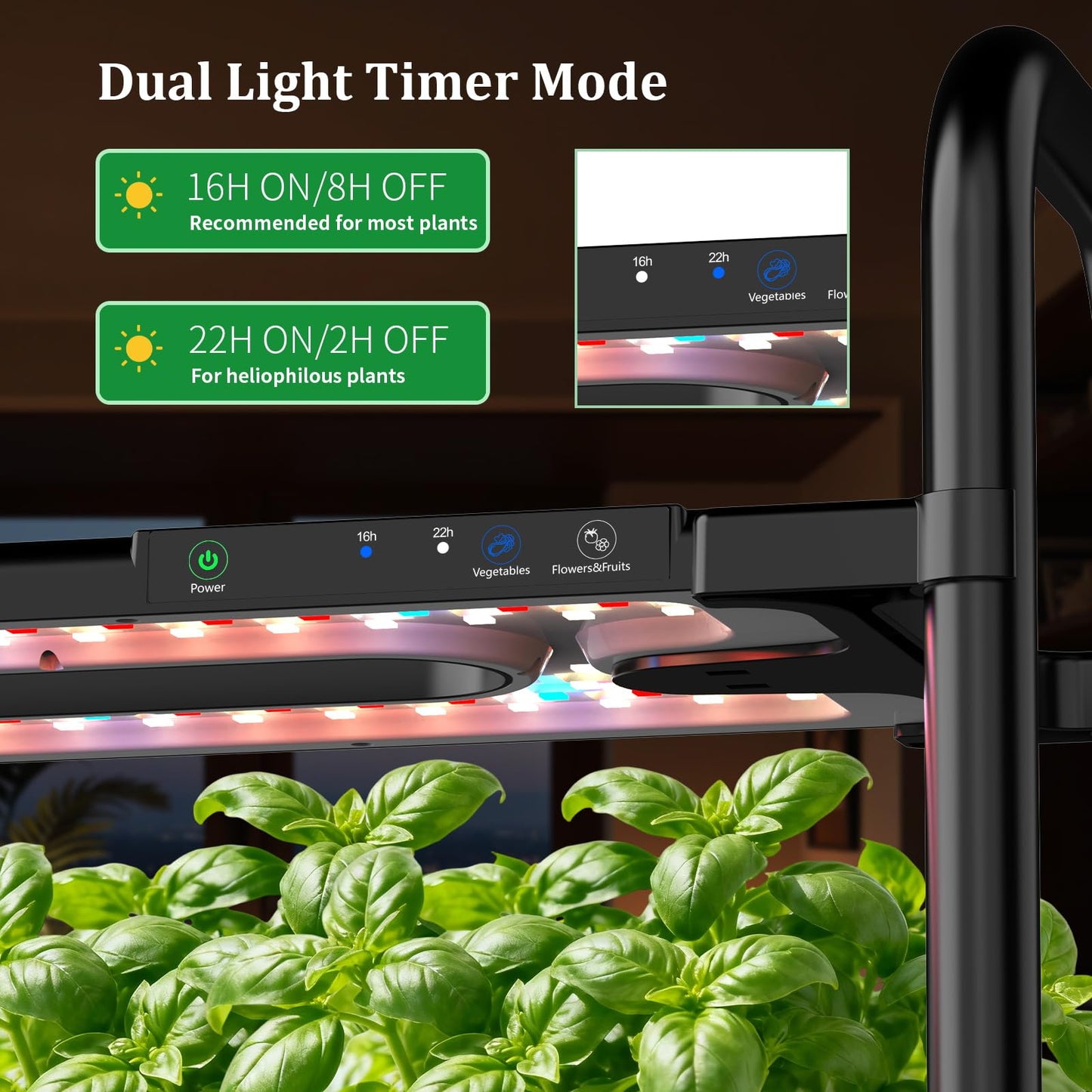 Large Hydroponics Growing System Kit, 32 Pods Vertical Hydroponic Garden, with 32 Large Buckets, 32L Indoor Garden System for Herb Vegetable Fruits, with 2 Light Modes, Auto Circulating Water System