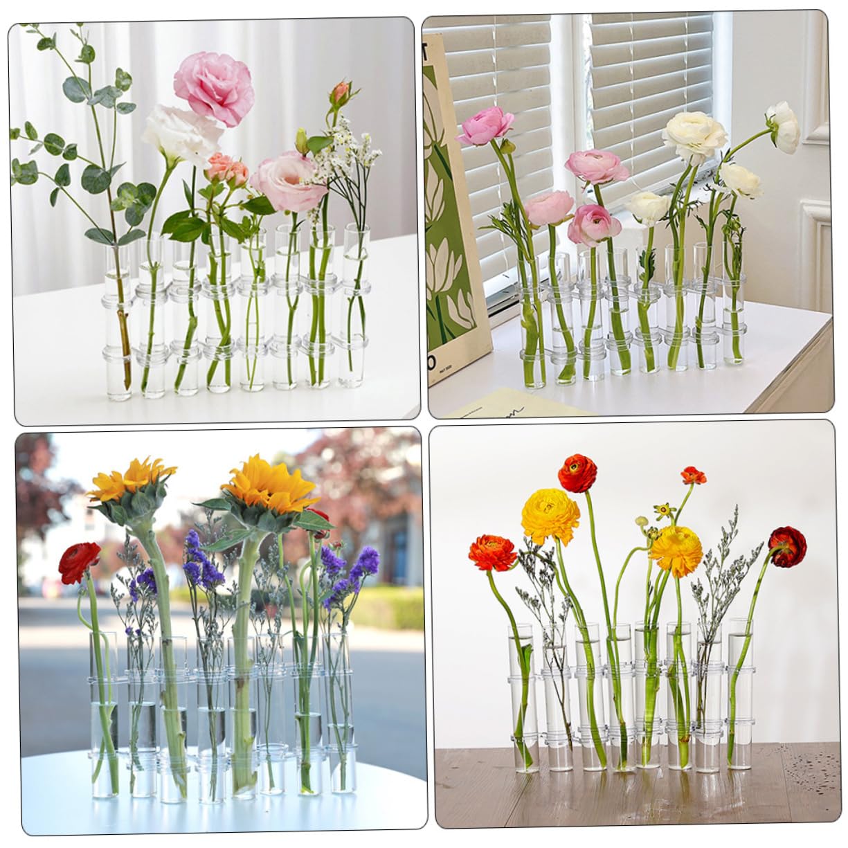 PRETYZOOM Propagation Vase Set 1pc Tube Plant Terrarium Holder for Home Office Plant Propagation Tubes Glass Vase Hook