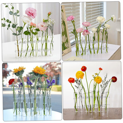 PRETYZOOM Propagation Vase Set 1pc Tube Plant Terrarium Holder for Home Office Plant Propagation Tubes Glass Vase Hook