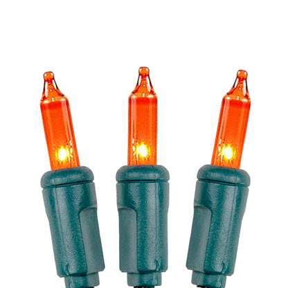 Novelty Lights Amber Mini Light String, 8.5 Feet, 20 Bulbs, 4in Bulb Spacing, Non-Connectable, Model CG20/NS-G-AM