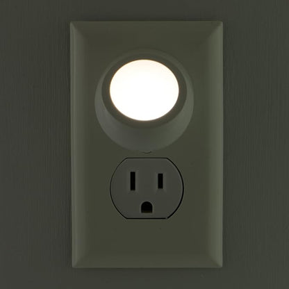 GE Rotating Plug in Night Light, Home Decor, Apartment Essentials, LED Lights for Bedroom, Ambient Lighting, Dusk to Dawn Sensor, Nightlight, Bathroom, Dorm Room, 2 Pack 31533