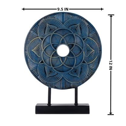 HODESunPure Modern Sculpture Decorative Objects Above Cabinet Decor Kitchen Elegant Home Decor Items Accents for Living Room Centrepieces, Console Table Decorations (Blue)