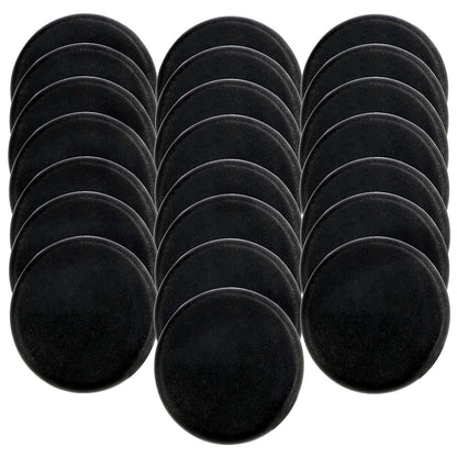 SOUJAP 22 Pack 3.15 Inch Basalt Massage Stones, Large Massage Hot Round Stones, Black Essential Basalt Rocks for Relaxation, Home Spa