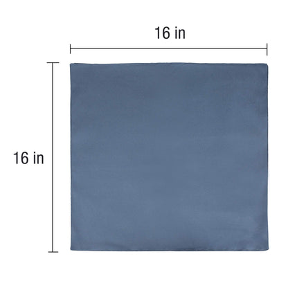 CleanAide Lint-Free & Scratch-Free Reusable Suede Microfiber Cloths, for Cleaning & Polishing Glasses, Screens, Electronics, Mirrors, & Windows, Home & Professional Use, 16 x 16 Inches, 12-Pack, Blue