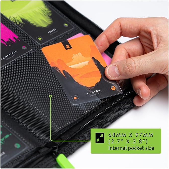 Vault X 4 Pocket Zip Binder, 160 Cards, Exo-Tec Material, 20 Side-Loading Pages (Blue)