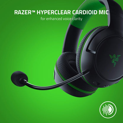 Razer Kaira Wireless Gaming Headset for Xbox Series X|S, Xbox One: Triforce Titanium 50mm Drivers - Cardioid Mic - Breathable Memory Foam Ear Cushions - EQ Pairing Button - Windows Sonic - Black