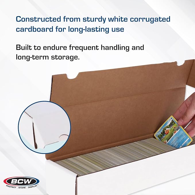 BCW 800ct Trading Card Storage Boxes - 3 Pack | Organizer for Sports Cards, MTG, Pokemon, and Card Games