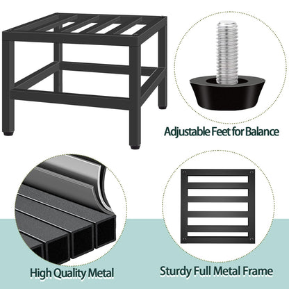 Lilybud--lily Plant Stand Indoor Outdoor, 2 Pcs Heavy Duty Plant Stands Metal Pedestal Stand for Indoor Outdoor, Wrought Iron Flower Stand Display Planter Shelf for Garden Deck Living Room