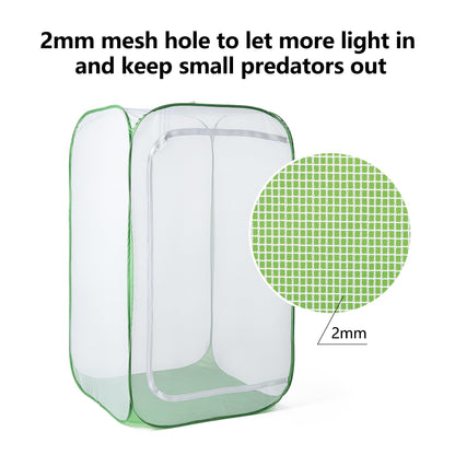 23.6" Outdoor Mesh Plant Enclosure, Plant Cover for Pests, Bird and Pest Protection Guard for Fruit, Vegetables, Flowers and Herbs Pop-Up Cage 15.7 x 15.7 x 23.6 Inches