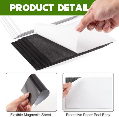 Adhesive Magnet Sheets for 5x7 Pictures(Pack of 60),Magnetic Adhesive Sheets,Photo Magnets for Home/Classroom/Fridge