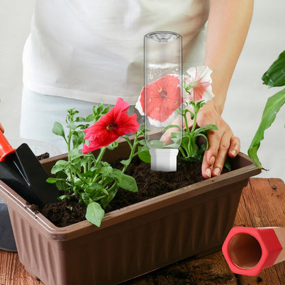 SiliFine 6 Sets Plant Watering Devices Include Terracotta Self Watering Spikes and 26 oz Plastic Bottles, Slow Release Vacation Insert Automatic Plant Waterer Device (Clear and Mixed Color)