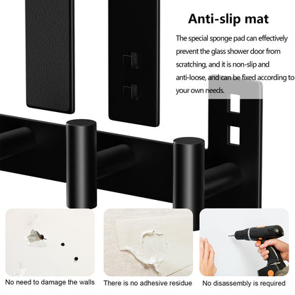 WUIVIUT Over The Door Hooks, Coat Rack Over The Door Heavy Duty Towel Rack Clothes Hanger for Bathroom liveroom Kitchen (3 Hook, Fits 1-3/4'' Thick)