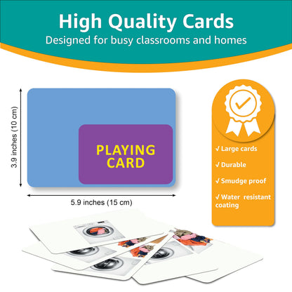 Picture My Picture Prepositions Flash Card Set – Speech Therapy Tool for Vocabulary, Communication & Thinking, Scratch-Resistant with Activity Guide, Suitable for Education, ESL & ABA – Set of 40