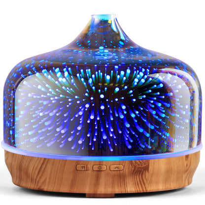 Porseme 500ml Essential Oil Diffuser, Aroma Ultrasonic Humidifier with Remote Control, BPA Free, Auto Shut-Off, Timer Setting for Large Room Sleeping Yoga