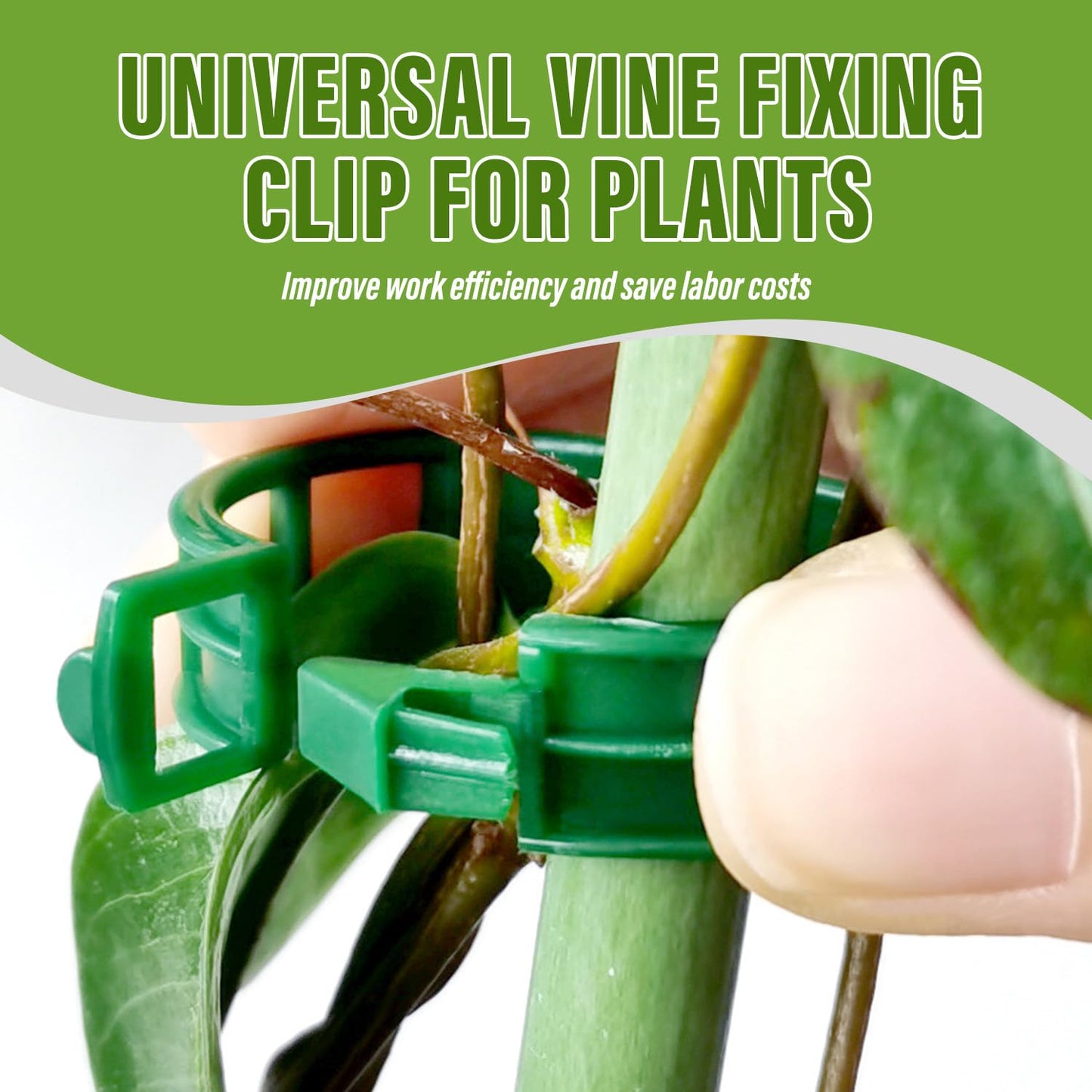 Secured Plastic Plant Clip, 2026 Upgrade Plant Fixing Clips for Climbing Plants Plastic Support for Garden,Reusable Plastic Trellis Clips Tomato Grape Vine Vegetables Plant Fixing Clips (200, Green)