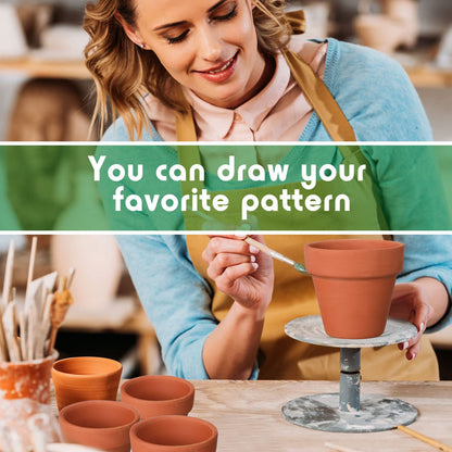 Nuogo 200 Pcs Mini 2" Terracotta Pot Bulk Small Plant Pots, Tiny Clay Pots Nursery Flower with Drainage Holes for Indoor Outdoor Succulent Cactus Plants Crafts Wedding Decorations