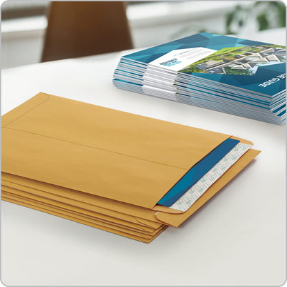 Quality Park 9 x 12 Catalog Envelopes, 100 Pack, Document Envelopes with Self Seal Closure, Heavyweight 28 lb Paper, Self Sealing Envelope for Mailing, Filing and Organizing, Brown Kraft