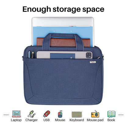 BAFFINA Laptop Shoulder Bag 15.6 16 Inch Business Gifts for Men Women,Laptop Briefcase for 14“ 15” 16“ MacBook/Notebook Hp Dell Asus,Waterproof Computer Carrying Case Messenger Bag with Strap,Blue