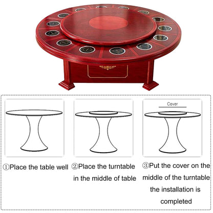 CBTONE 8 Inch Aluminum Lazy Susan Bearing Turntable Bearings 200mm Silver Turntable Swivel Plate Hardware for Dining-Table