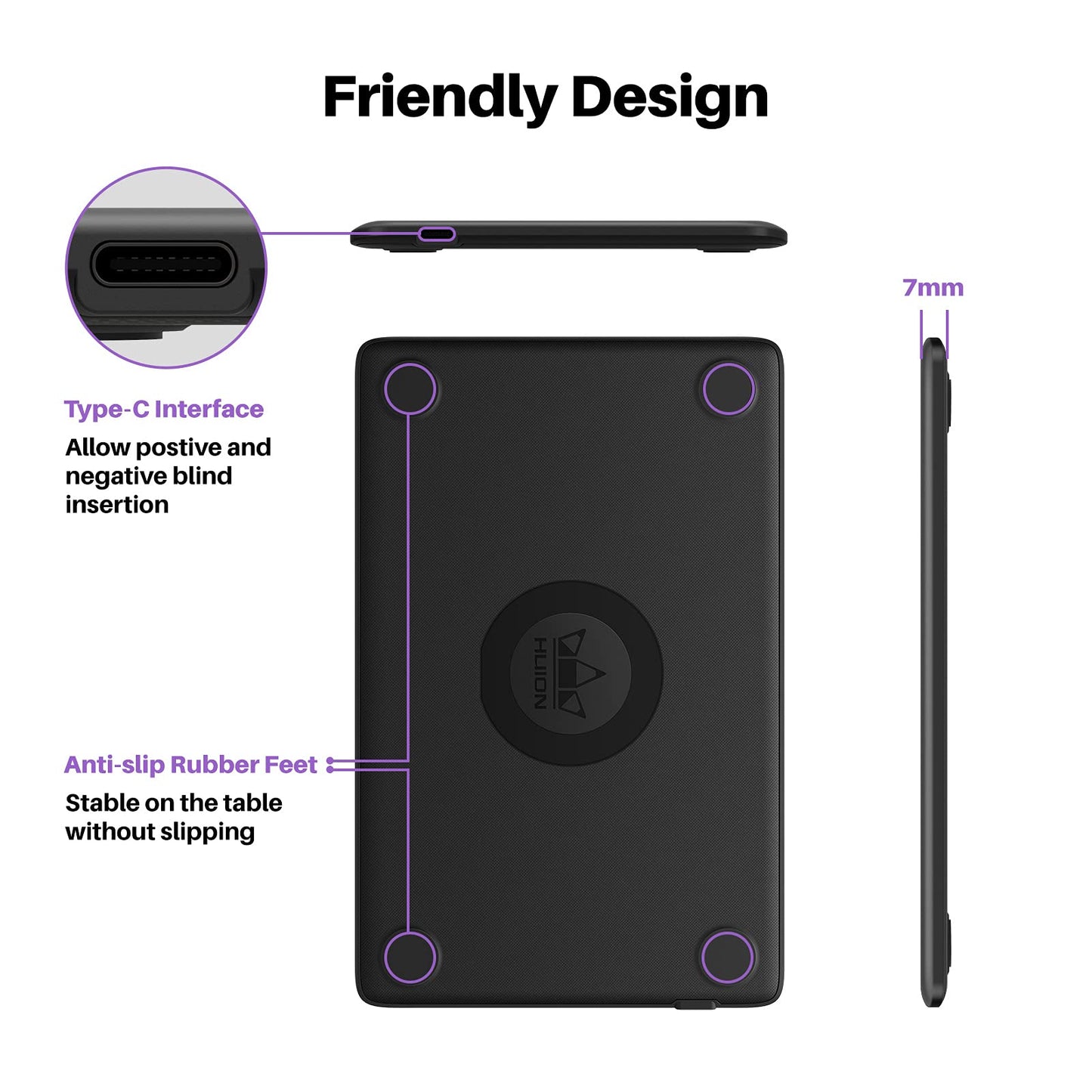 Drawing Tablet HUION H420X Graphics Drawing Tablet with 8192 Level Pressure Battery-Free Stylus, 4.17x2.6 inch Digital Art Tablet for OSU Game, Design, Teaching, Work with PC, Mac, Linux & Mobile