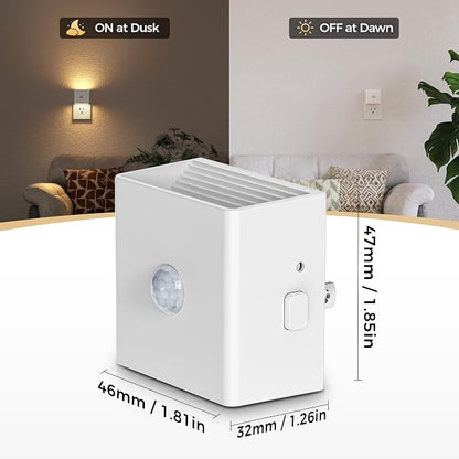 DORESshop LED Motion Sensor Night Light[2 Pack], Plug in Night Light with Motion Sensor, Brightness Adjustable Motion Activated Nightlight for Bedroom, Bathroom, Hallway, 3000K