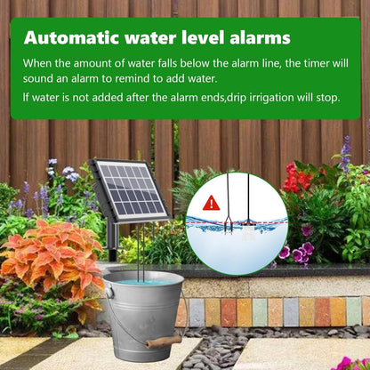 HEKIWAY 82FT Solar Drip Irrigation System, Auto Watering Kit for 30 Pots, Solar-Powered Plant Watering, 25 Timer Modes, 900ml/min Flow Indoor/Outdoor Garden, Balcony & Patio Irrigation System