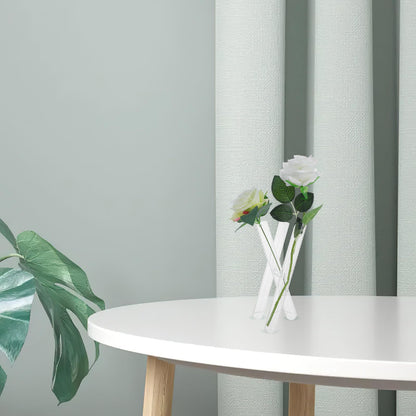 ibasenice Clear Glass Tube Vase: Single Stem Plant Holder - Propagation Tubes for Desk Decor - Transparent Terrarium Planter - Small Hydroponic Vase for Office