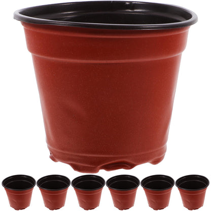 HINTRMENT 100pcs Plastic Nursery Seedling Pots for Outdoor Gardening, Plant Propagation Cups with Nutrient Function, Dual-Color Planting Containers for Strawberry Cuttings and Seed Starting