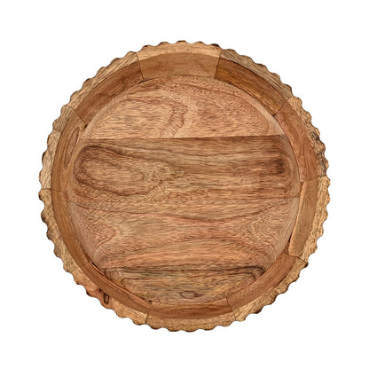 Mahasu Decorative Bowl MANGO WOOD Decorative Bowls for Home Decor - Organic Modern Home Decor Bowl Key Bowl, Candy Bowl, Smudge Bowl (10" X 10" X 2.5'')