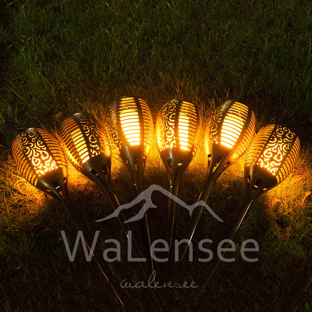 Walensee Solar Lights Outdoor Upgraded 43"(1 PACK) 96 LED Waterproof Flickering Flames Torch Lights Outdoor Solar Spotlights Landscape Decoration Lighting Dusk to Dawn Auto On/Off Security Torch Light