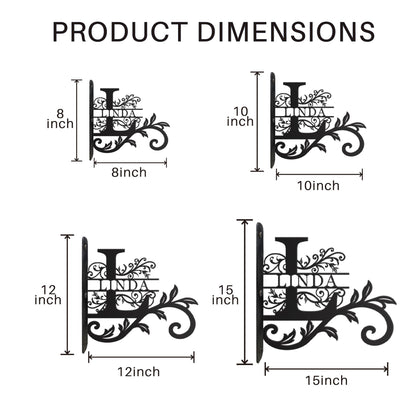 YCHARTSIGN Personalized Metal Plant Hanger Outdoor and Indoor Decor, Custom Hanging Plants Bracket, Plant Hooks for Bird Feeder, Wind Chime, Flower Baskets, Hanging Plant Hooks (Last Name)