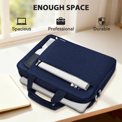 Ferkurn Laptop Bag Case for Women Men Computer Bag Compatible with HP Envy Pavilion Omen/LG Gram/MSI/Dell Inspiron XPS/Lenovo/Acer, Shoulder Strap Carrying Messenger Briefcase, Blue, 17 17.3 Inch