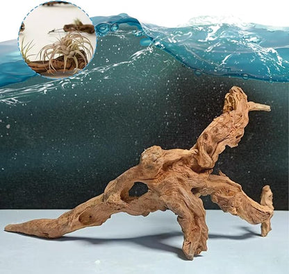 Aquarium Driftwood Natural Aquarium Decoration Tree Trunk with Rockery View Driftwood Landscaping Decoration Dead Wood Root Decor Hideouts (Random Shape) 5-10cm