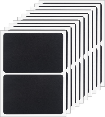 ONUPGO 20 Pack Chalkboard Labels, 4" X 6" Reusable Blackboard Stickers, Waterproof Chalkboard Sticker for Jars, Parties Decoration, Craft Rooms, Weddings, Storage, Organize Your Home & Kitchen