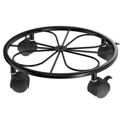 Chinpakden 1 Pack Rolling Plant Stands with Wheels - 10.24" Plant Caddy, 360 °Rotatable and Lockable Plant Rollers, 80LB Weight Capacity, Plant Dolly for Moving Plant Wine Barrels Heavy Objects.