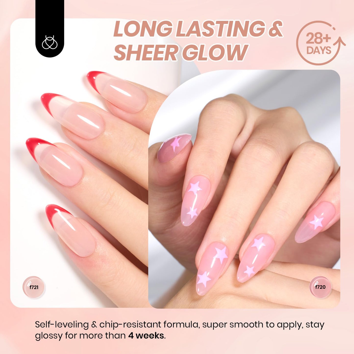 Beetles Jelly Gel Nail Polish Set, 6 Colors Milky White Nude Pink Brown Sheer Gel Polish Kit Nail Concealer Translucent Effect Soak Off Uv French Nail Art Gift for Women Ultimate Monochrome Collection