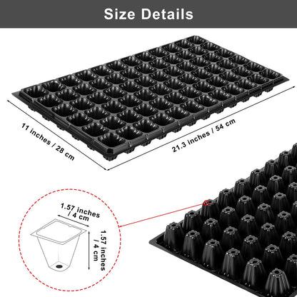 Elcoho 15 Pack Seed Starter Trays 72 Cells Seedling Trays Kit with 1080 Cells Plant Nursery Pots Plastic Plant Grow Plug Trays Mini Propagator for Garden Plant Germination, 21.3 x 11 Inches