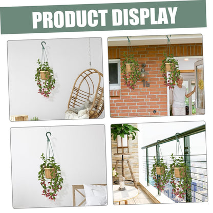 Toyvian 5pcs Plant Pot Hangers with Hooks Versatile Hanging Basket Chains for Plants and Bird Feeders Easy Installation Stylish Design