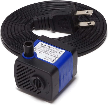 AQUANEAT Submersible Water Pump, 50GPH Fountain Pump, Small Water Pump, Aquarium Pump for Fish Tank, Outdoor Water Fountain, Hydroponics, Pond Filter Pump